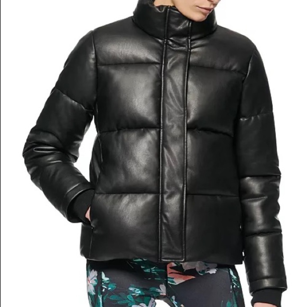 Marc New York Faux-Leather Puffer Coat